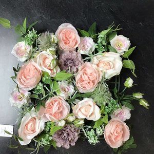 Artificial Silk Fake Rose Flower Heads Bulk Craft for Wedding Party Decor Pink
